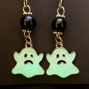 Handmade Glow in The Dark Ghost Dangle Earrings